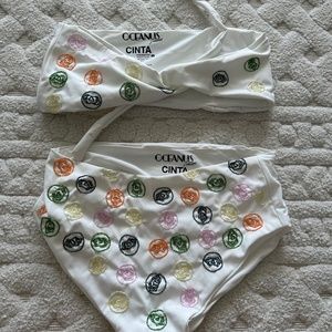 Oceanus swim suit new sz small medium white